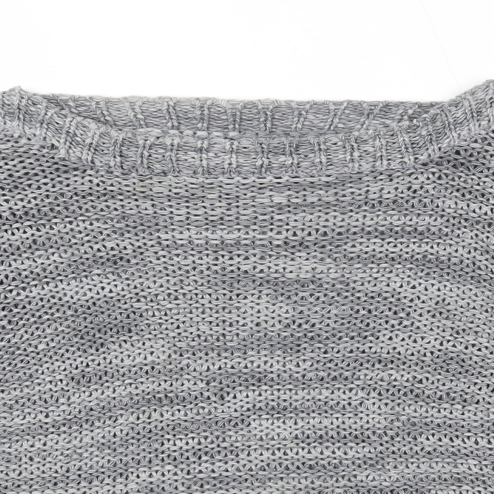 Matalan Womens Grey Round Neck  Acrylic Pullover Jumper Size 12