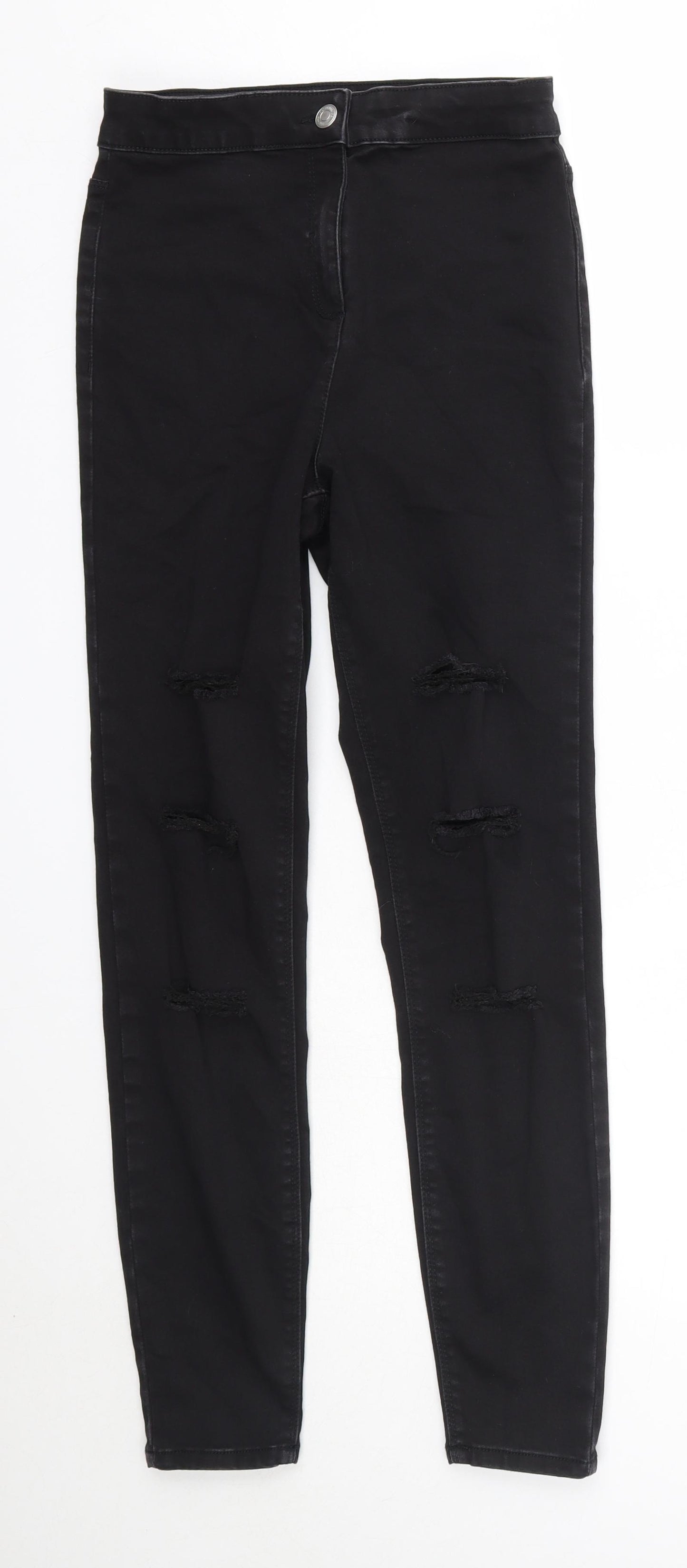 Matalan Womens Black  Cotton Skinny Jeans Size 10 L27 in Regular
