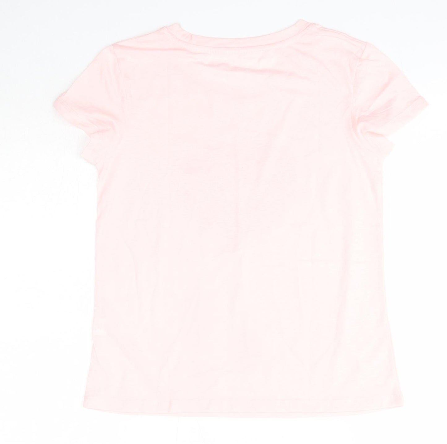 Preworn Womens Pink  Polyester Basic T-Shirt Size 8 Round Neck - Be Kind