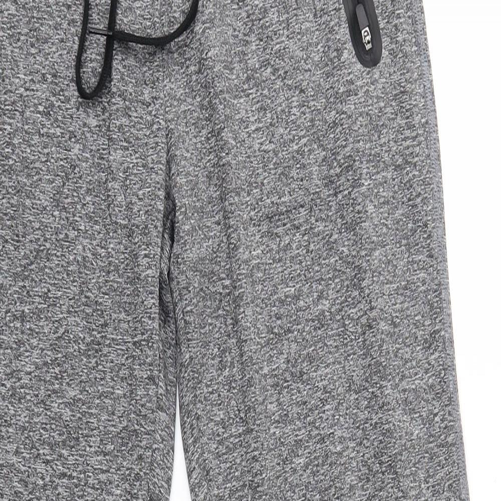 Souluxe Mens Grey  Polyester Jogger Trousers Size S L27 in Regular