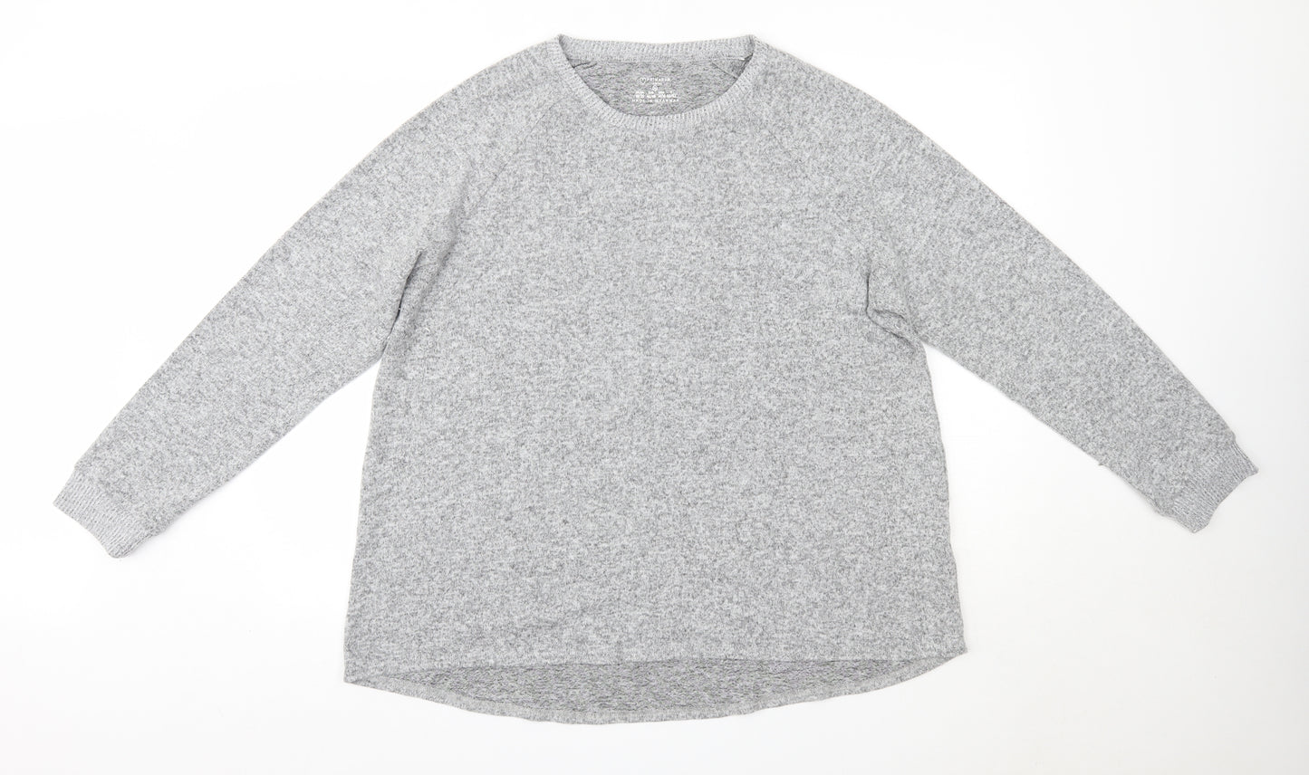 Primark Womens Grey Round Neck  Polyester Pullover Jumper Size XL