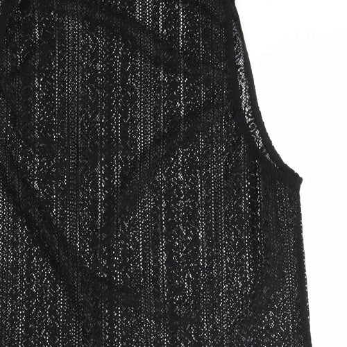 Primark Womens Black  Polyester Basic Blouse Size M Round Neck