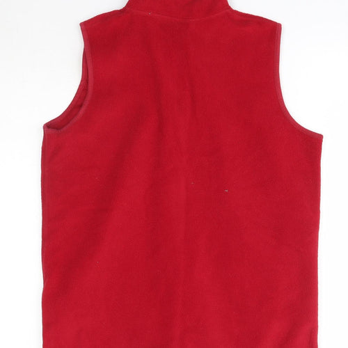 EWM Womens Red High Neck  Polyester Vest Jumper Size M