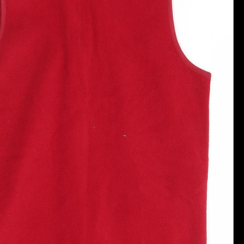 EWM Womens Red High Neck  Polyester Vest Jumper Size M