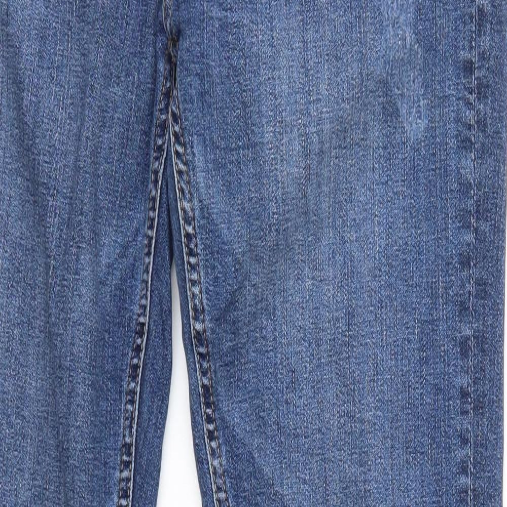 Zara Womens Blue  Cotton Skinny Jeans Size 14 L29 in Regular