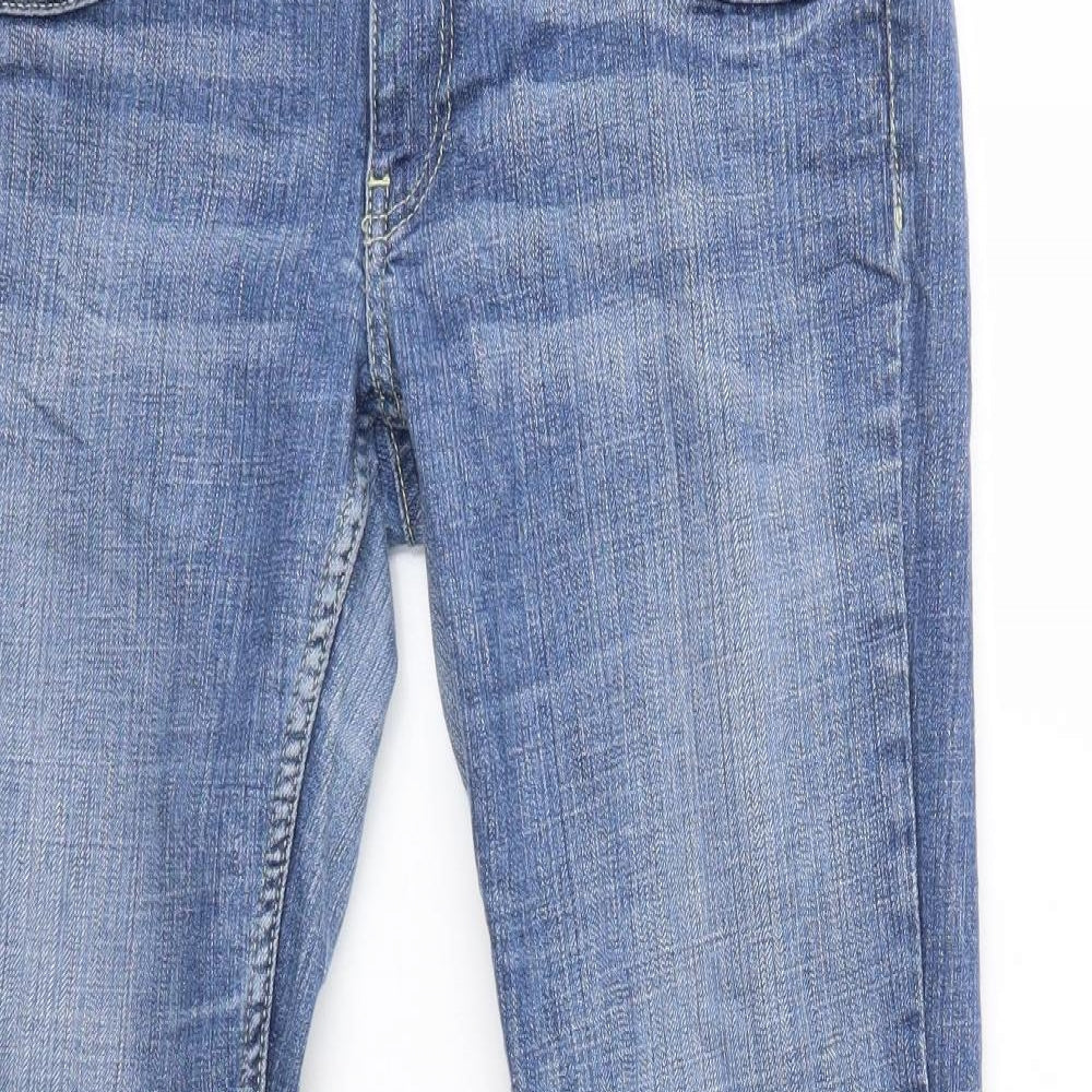 M&S Womens Blue  Cotton Bootcut Jeans Size 12 L27 in Regular  - Short