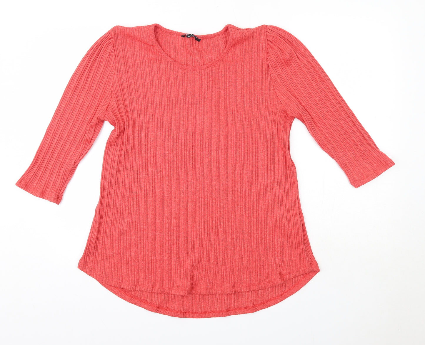 Peacocks Womens Pink Round Neck  Polyester Pullover Jumper Size 18