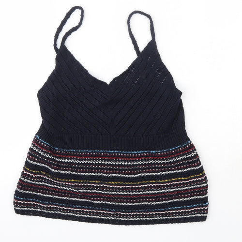 New Look Womens Multicoloured  Acrylic Camisole Blouse Size M V-Neck
