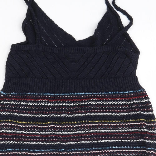 New Look Womens Multicoloured  Acrylic Camisole Blouse Size M V-Neck