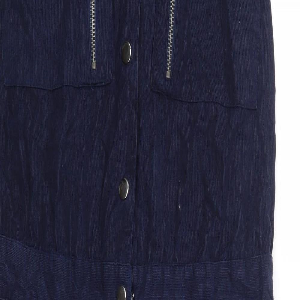 ASOS Womens Blue  Cotton Jumpsuit One-Piece Size 6