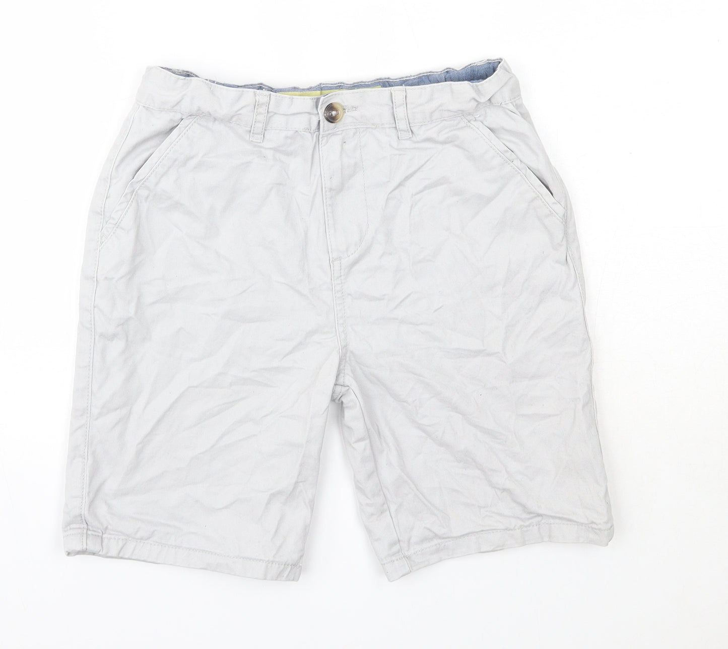 Primark Boys Grey  100% Cotton Chino Shorts Size 12-13 Years  Regular