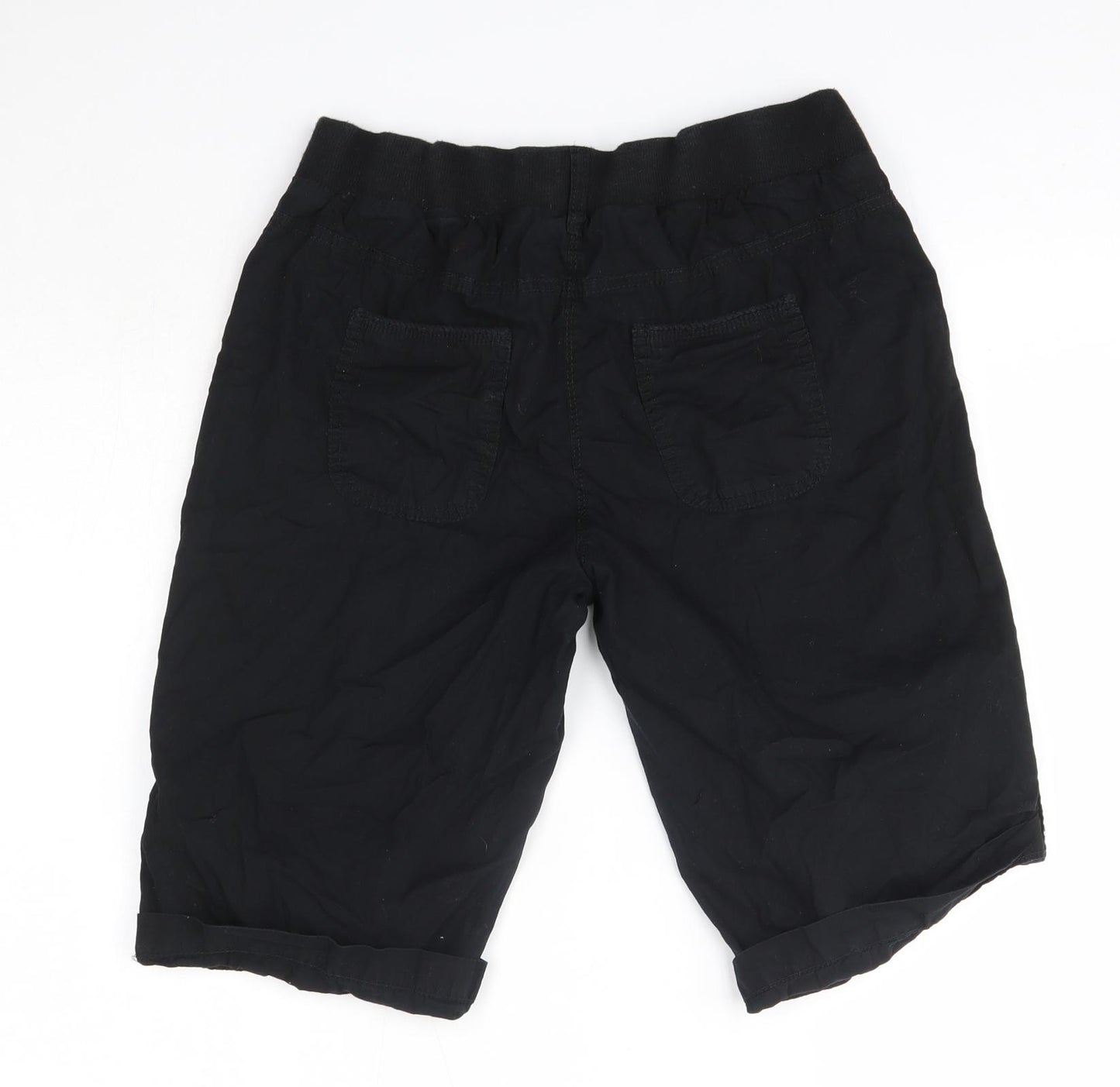 George Womens Black  100% Cotton Cargo Shorts Size 10  Regular