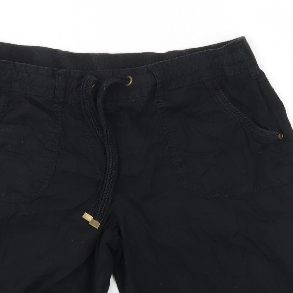 George Womens Black  100% Cotton Cargo Shorts Size 10  Regular