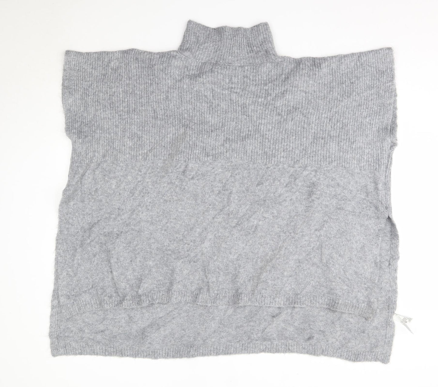 M&S Womens Grey High Neck  Polyester Pullover Jumper One Size