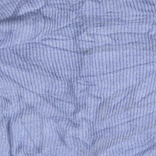George Womens Blue V-Neck  Acrylic Pullover Jumper Size S