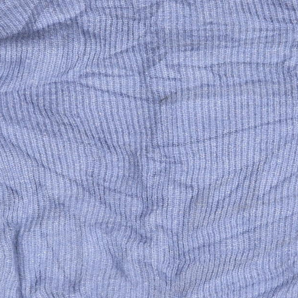 George Womens Blue V-Neck  Acrylic Pullover Jumper Size S