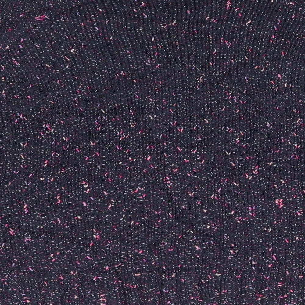 M&S Womens Blue High Neck  Acrylic Pullover Jumper Size 14