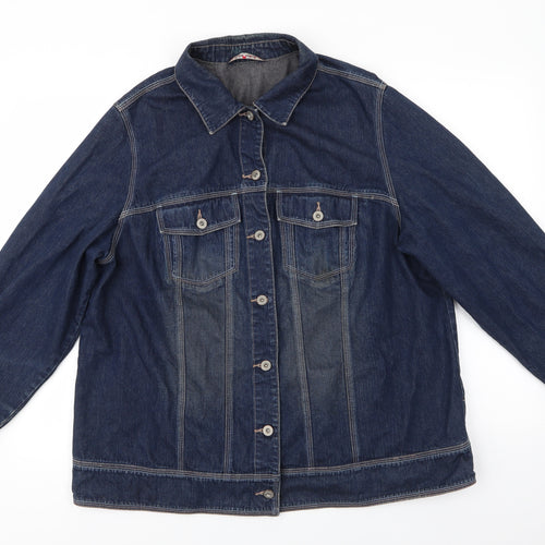 East Coast Womens Blue   Jacket Coat Size 20  Button - Denim Jacket
