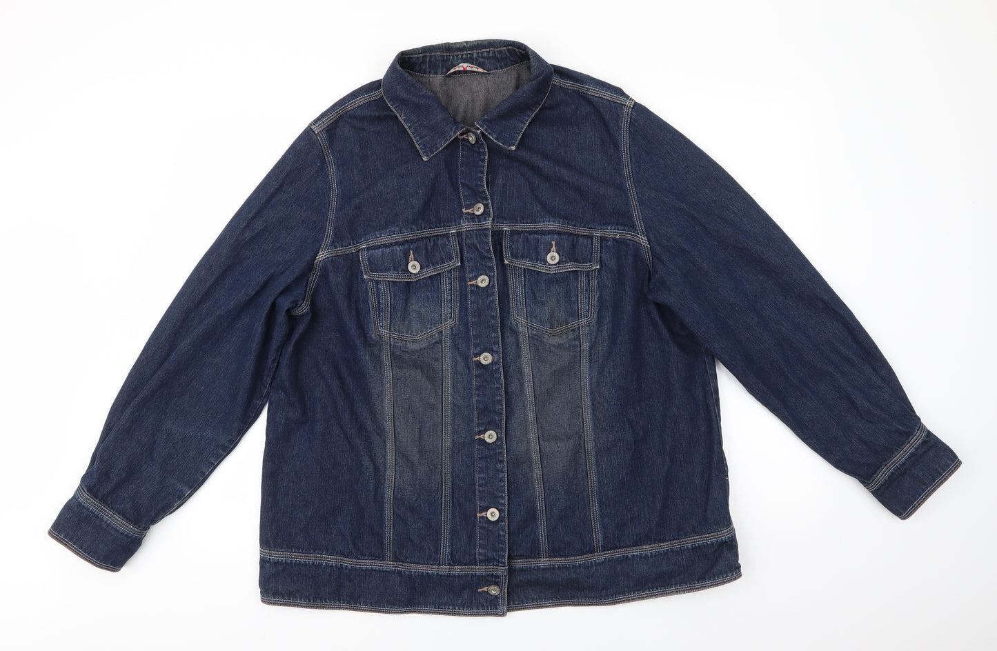 East Coast Womens Blue   Jacket Coat Size 20  Button - Denim Jacket
