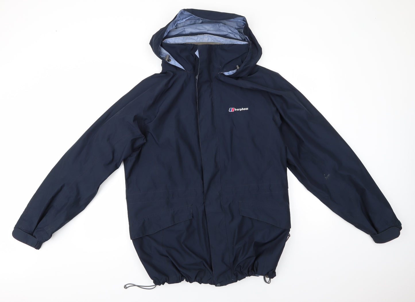 Berghaus Womens Black   Rain Coat Coat Size 18  Zip - Drawstring Hem Concealed Hood Double zipped
