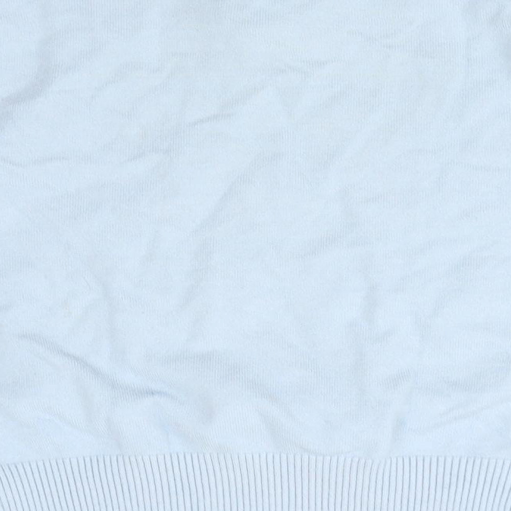 iEF Womens Blue Collared Argyle/Diamond  Pullover Jumper    - Pale Blue with White Collar