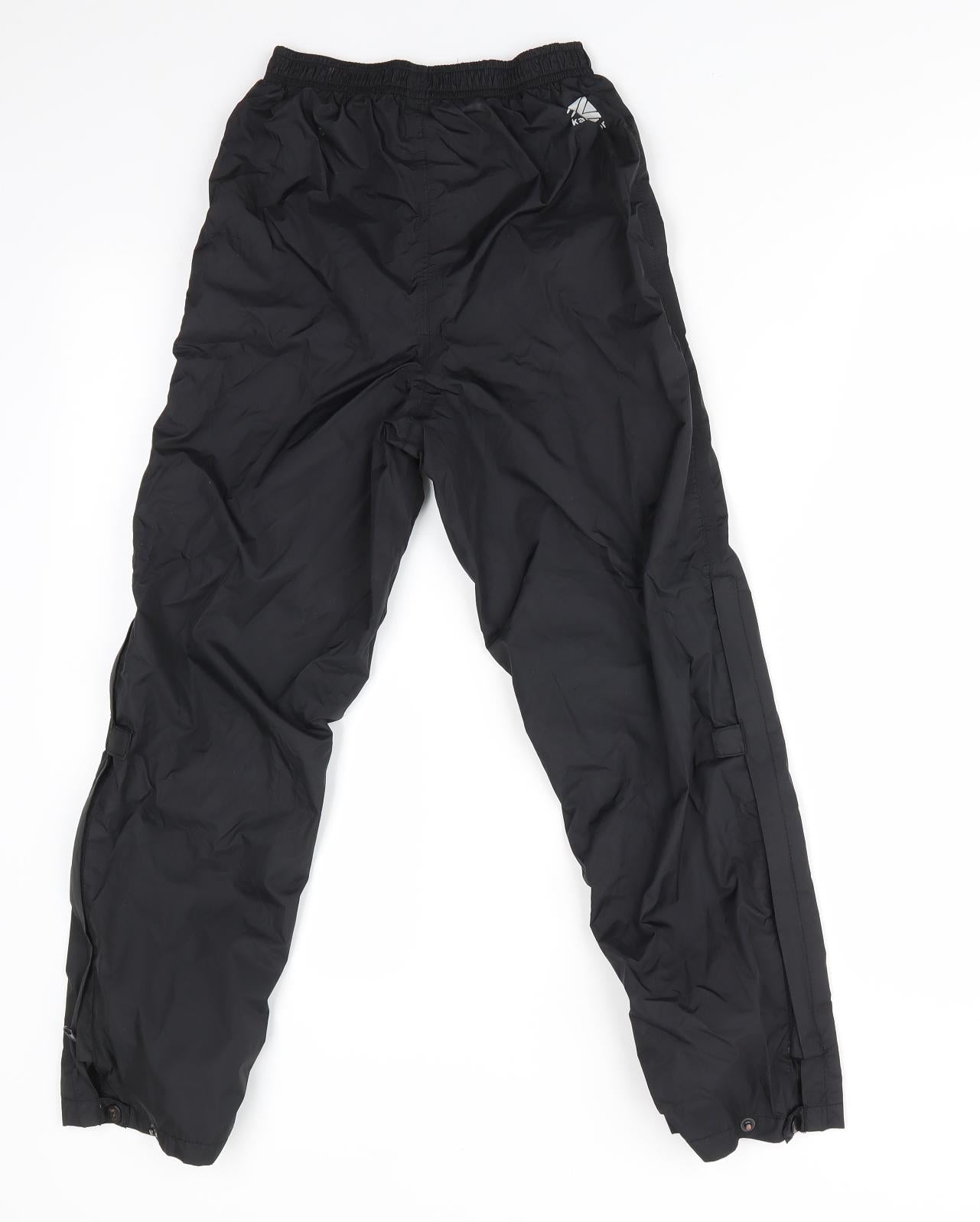 Karrimor Boys Black  Nylon Rain Trousers Trousers Size 7-8 Years  Regular Pullover - Zipped Ankles Elasticated waist