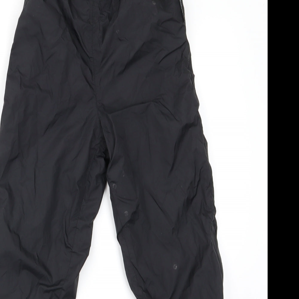 Karrimor Boys Black  Nylon Rain Trousers Trousers Size 7-8 Years  Regular Pullover - Zipped Ankles Elasticated waist