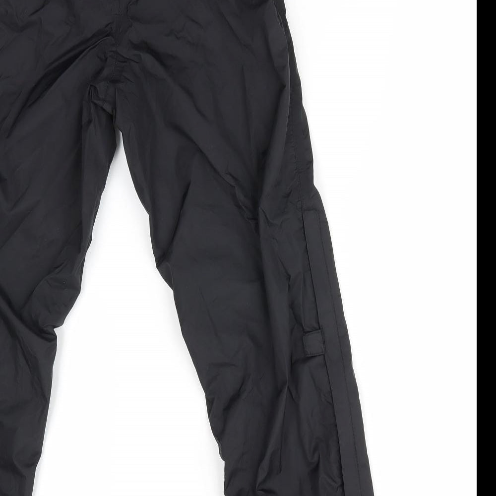 Karrimor Boys Black  Nylon Rain Trousers Trousers Size 7-8 Years  Regular Pullover - Zipped Ankles Elasticated waist