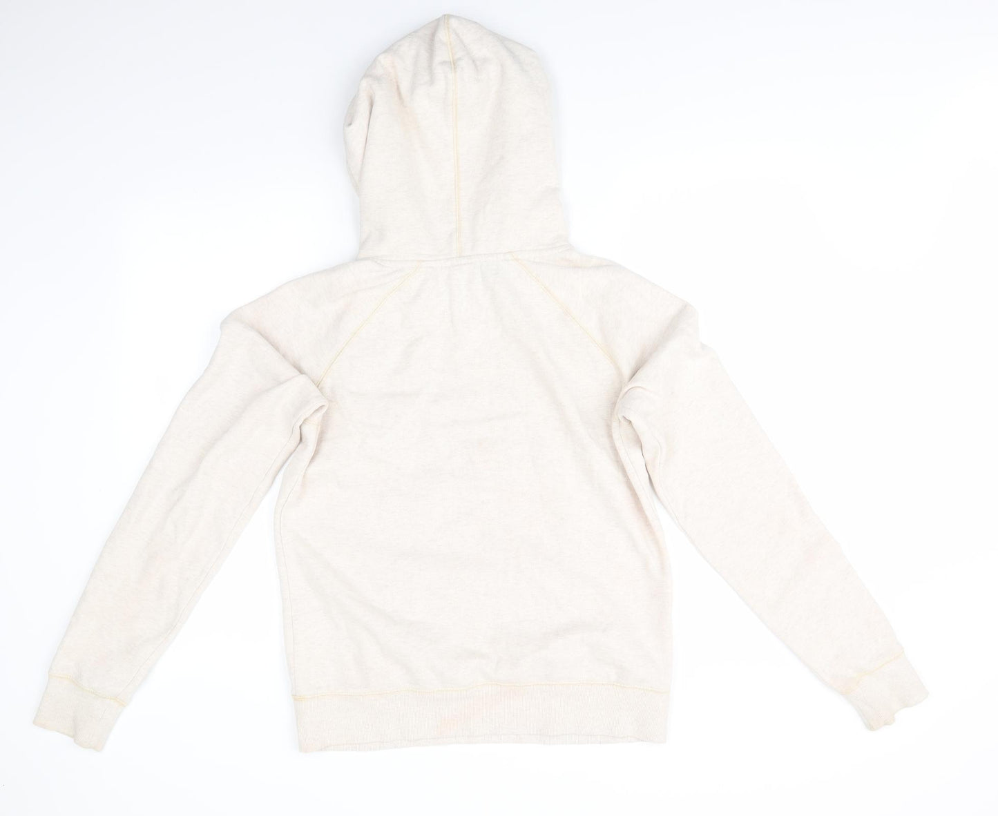ROXY Womens Beige  Cotton Pullover Hoodie Size L  Pullover - Appliqued Graphic Escape to the ...