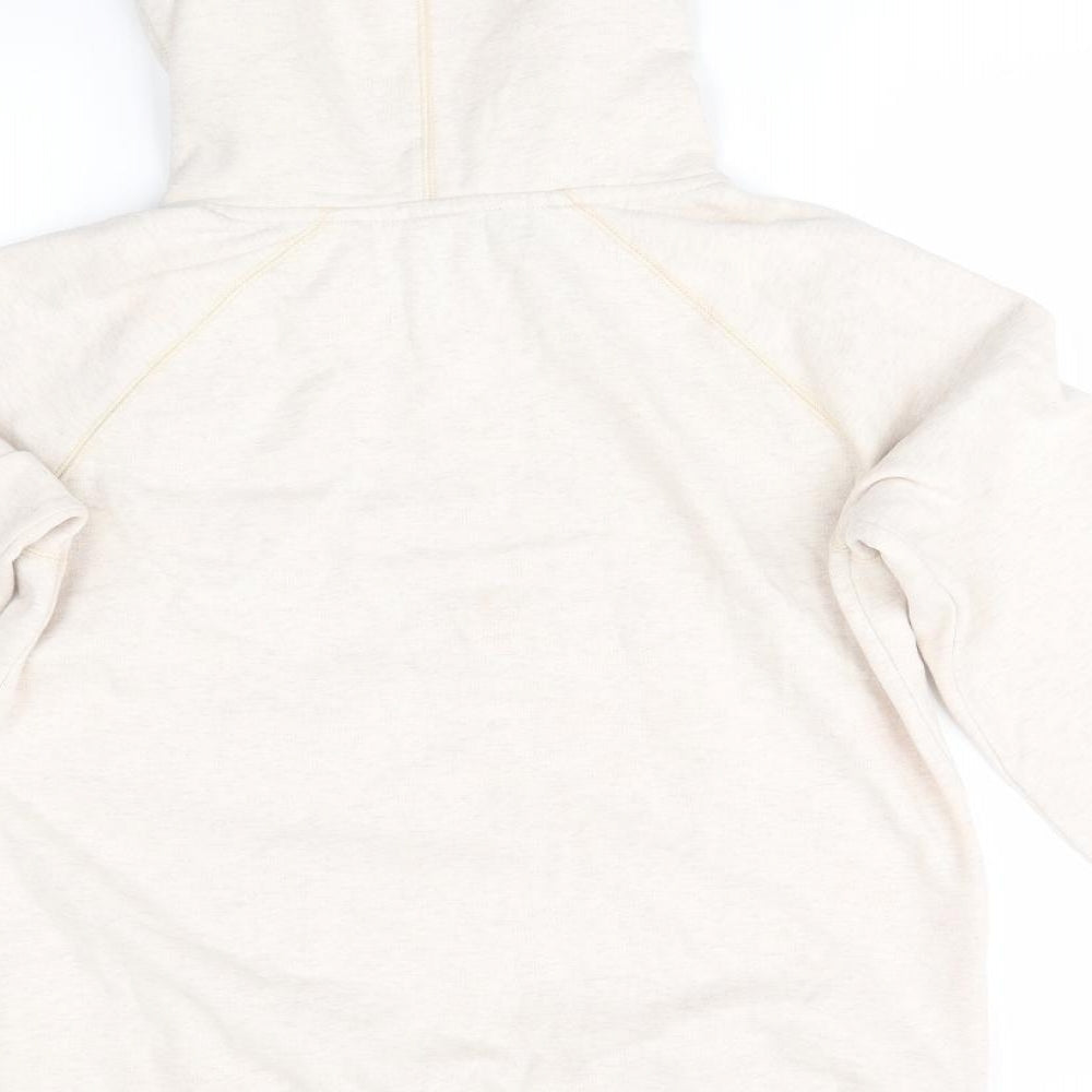 ROXY Womens Beige  Cotton Pullover Hoodie Size L  Pullover - Appliqued Graphic Escape to the ...