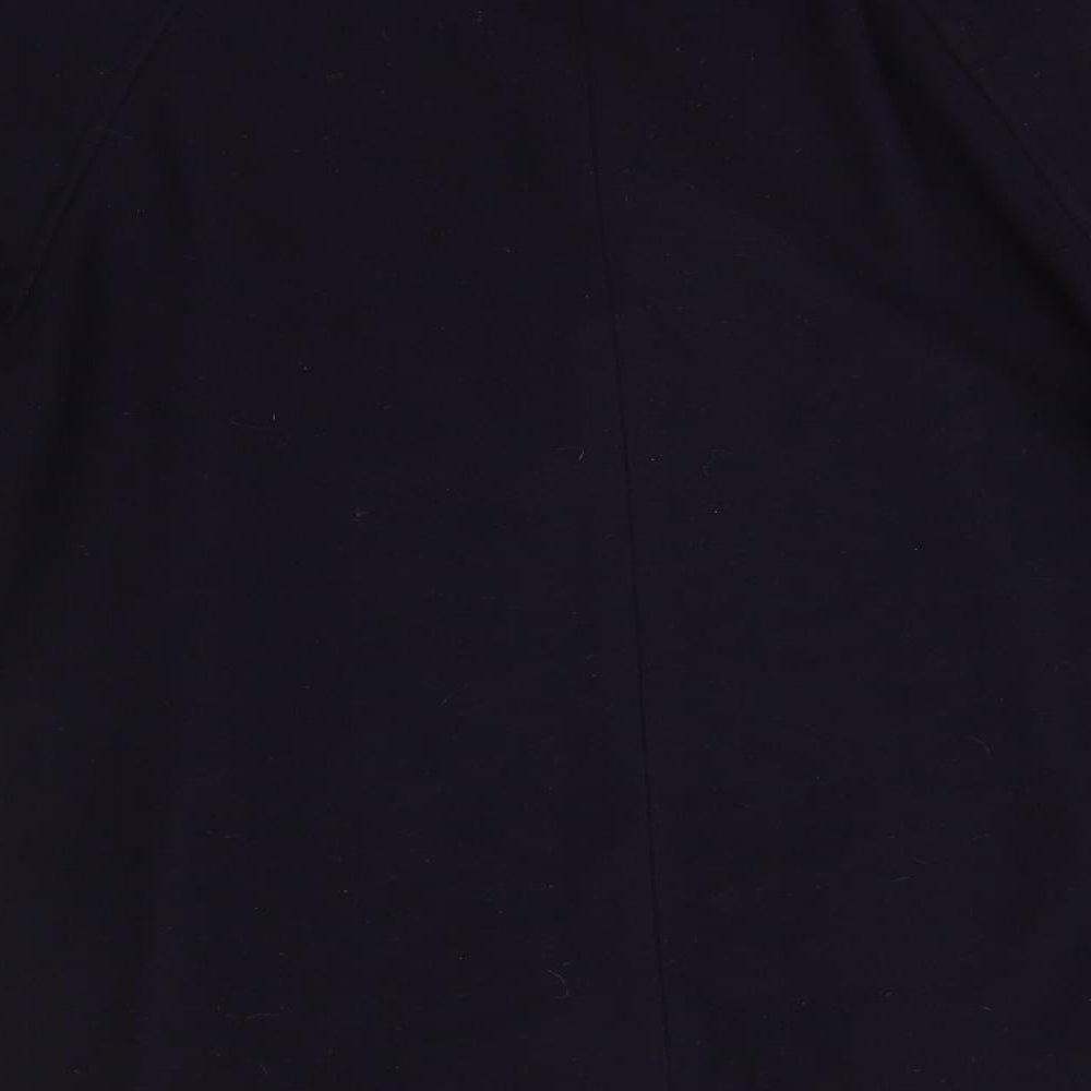 Classic Woman Womens Blue   Overcoat Coat Size 16  Button - Dark Navy