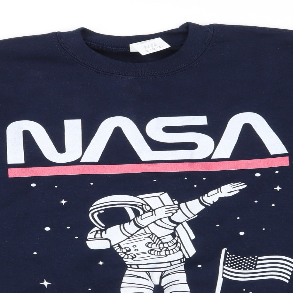 Gildan Activewear Boys Blue  Cotton Pullover Sweatshirt Size XL  Pullover - NASA