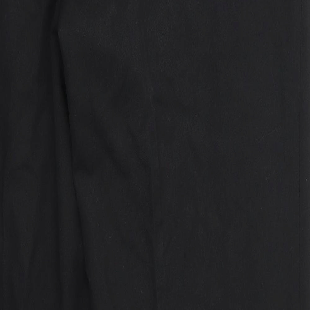 BHS Mens Black  Polyester Trousers  Size 32 in L30 in Regular Zip