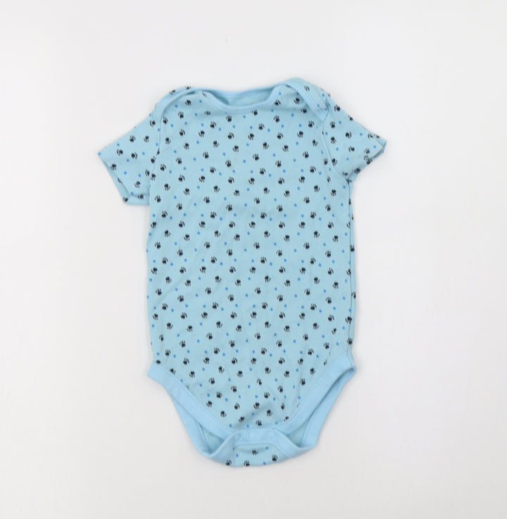 Pep & Co Blue Geometric Cotton Romper One-Piece Size 18-24 Months Snap - Paw Print