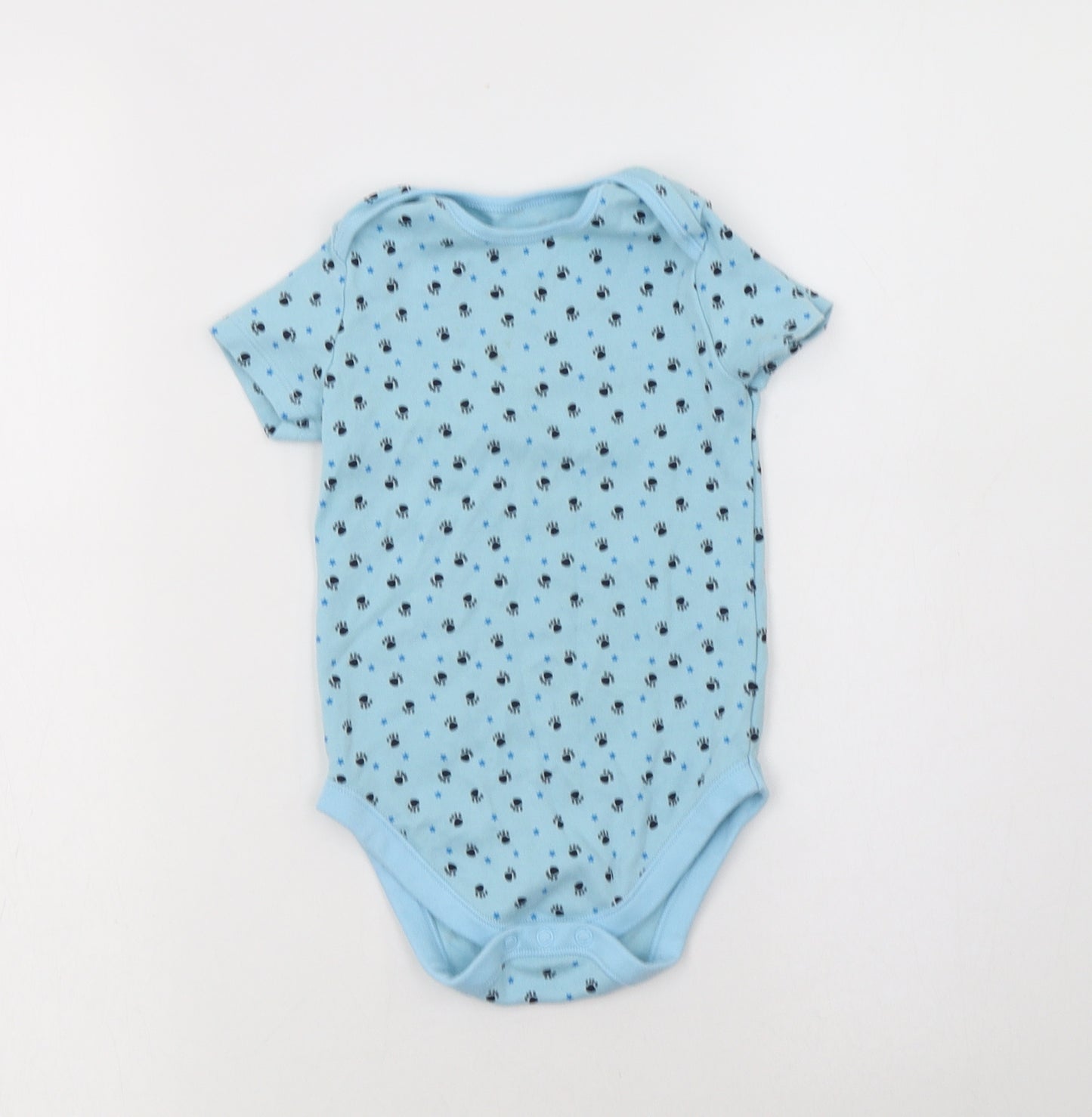 Pep & Co  Blue Geometric Cotton Romper One-Piece Size 18-24 Months  Snap - Paw Print