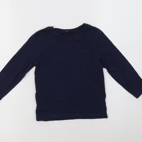 George Baby Blue  Cotton Basic T-Shirt Size 12-18 Months Crew Neck