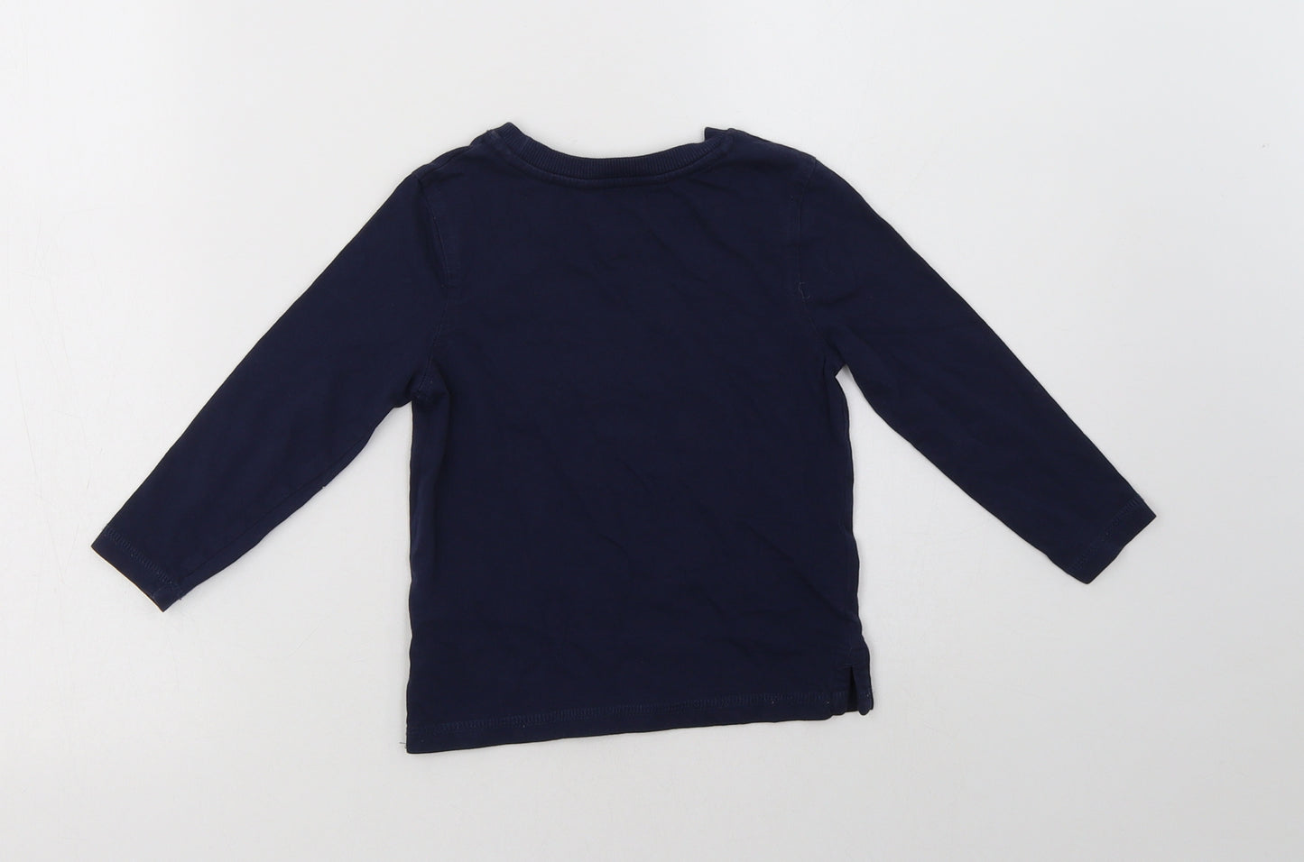 George Baby Blue  Cotton Basic T-Shirt Size 12-18 Months Crew Neck