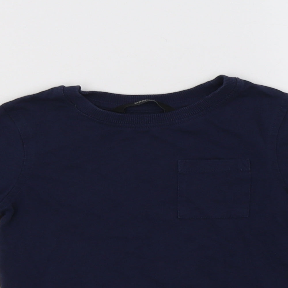 George Baby Blue  Cotton Basic T-Shirt Size 12-18 Months Crew Neck