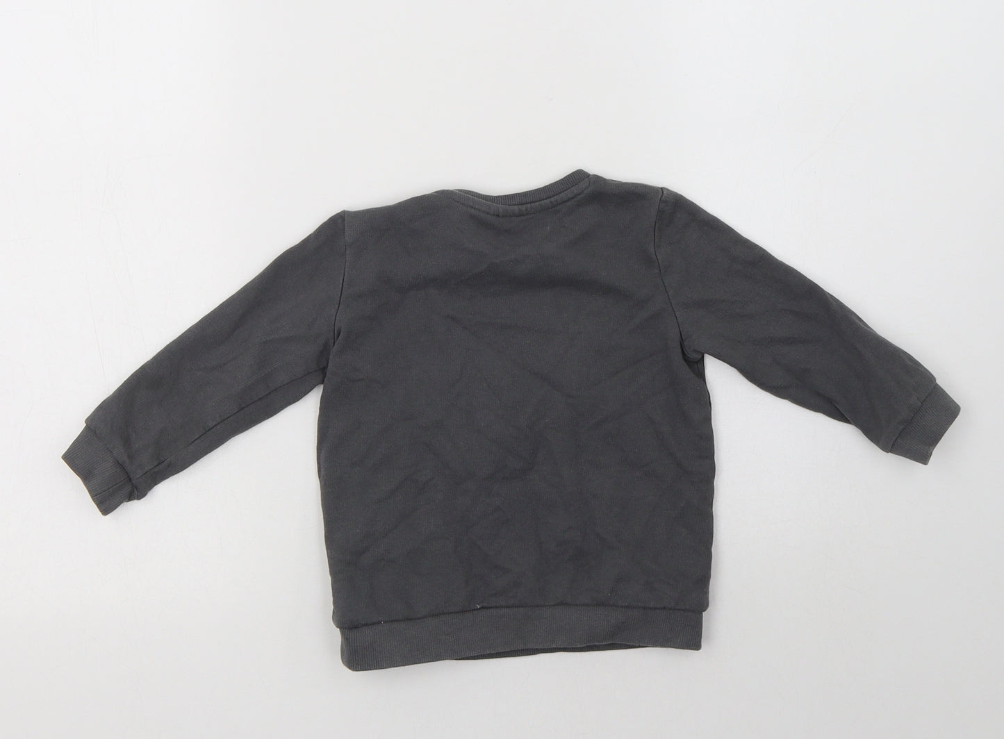 So Cute Boys Grey  Cotton Pullover Sweatshirt Size 2-3 Years   - Teddy Bear