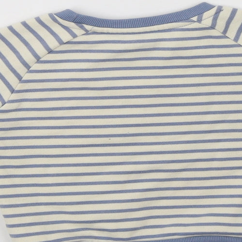Primark Girls Ivory Striped Cotton Pullover Sweatshirt Size 2-3 Years   - Love What You Create