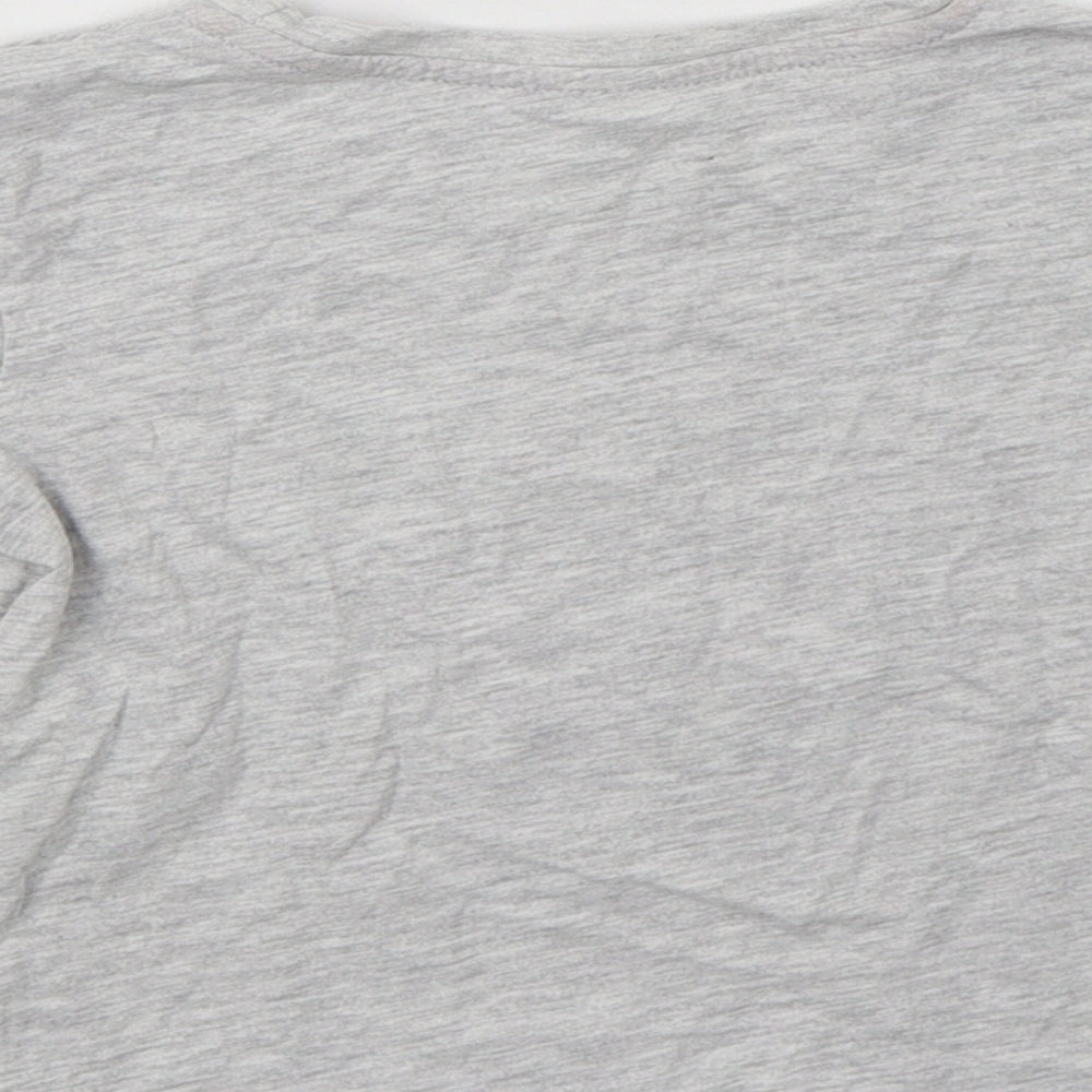 Primark Boys Grey  Cotton Basic T-Shirt Size 2-3 Years Crew Neck  - Santa
