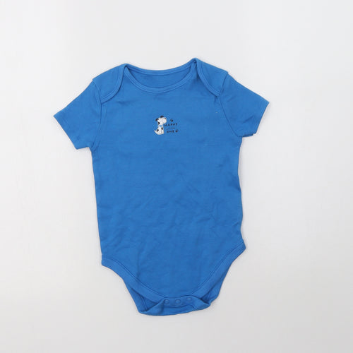 Pep & Co Baby Blue  Cotton Romper One-Piece Size 18-24 Months  Snap - Puppy