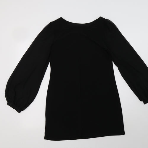 Apricot Womens Black  Polyester A-Line  Size M  Boat Neck