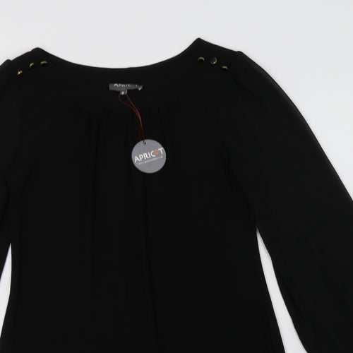 Apricot Womens Black  Polyester A-Line  Size M  Boat Neck