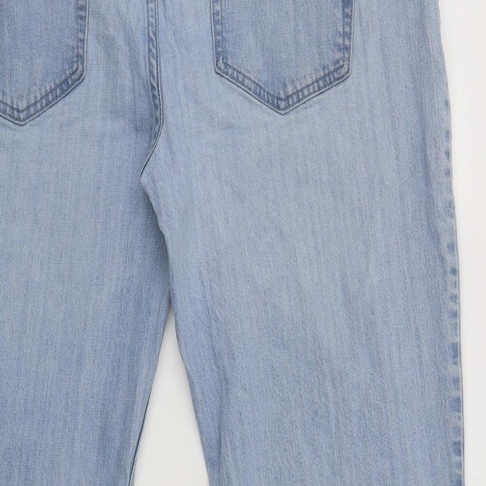 TU Mens Blue  Cotton Straight Jeans Size 44 L32 in Regular Button