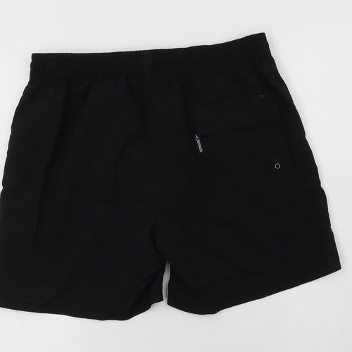 Speedo Mens Black  Nylon Sweat Shorts Size M L6 in Regular Drawstring