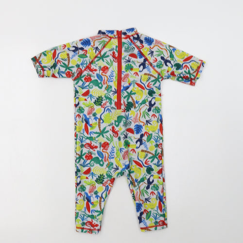 Matalan Girls Multicoloured Geometric Polyester Bodysuit One-Piece Size 3-4 Years  Zip - Chameleon Print
