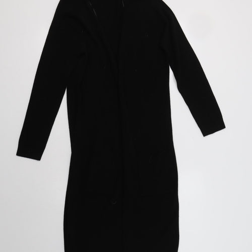 Heart & Soul Womens Black V-Neck  Acrylic Cardigan Jumper Size M