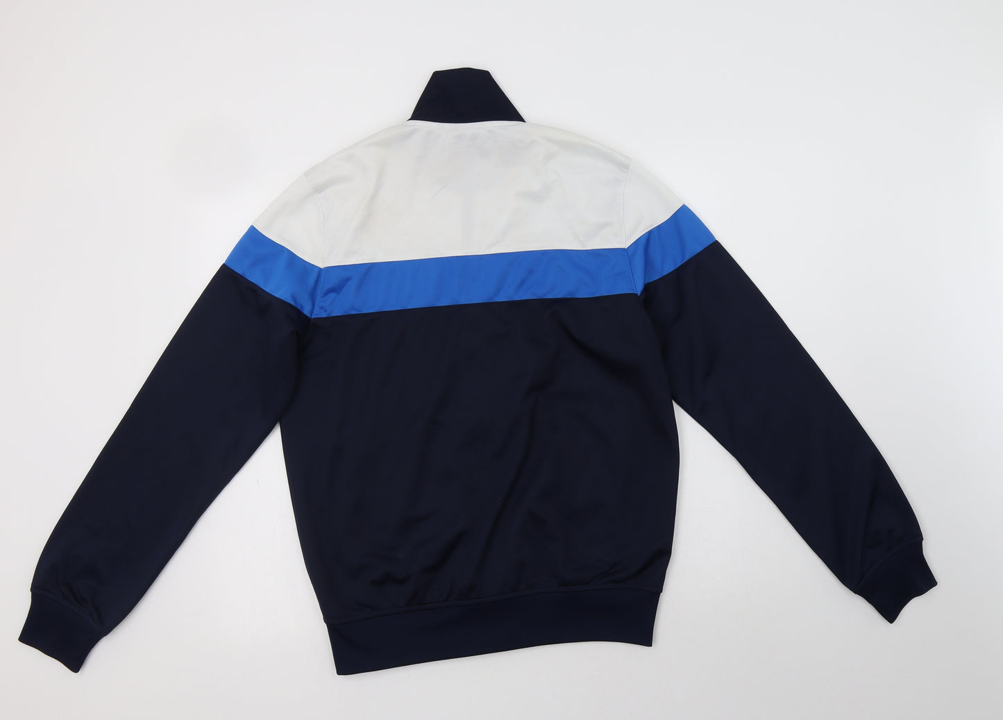 McKenzie Mens Blue Striped Polyester Full Zip Sweatshirt Size S