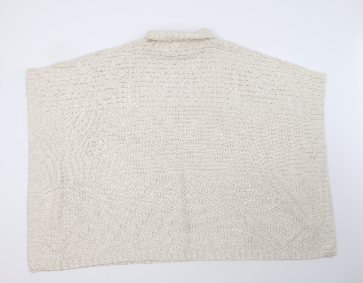 H&M Womens Ivory   Overcoat Poncho Size L